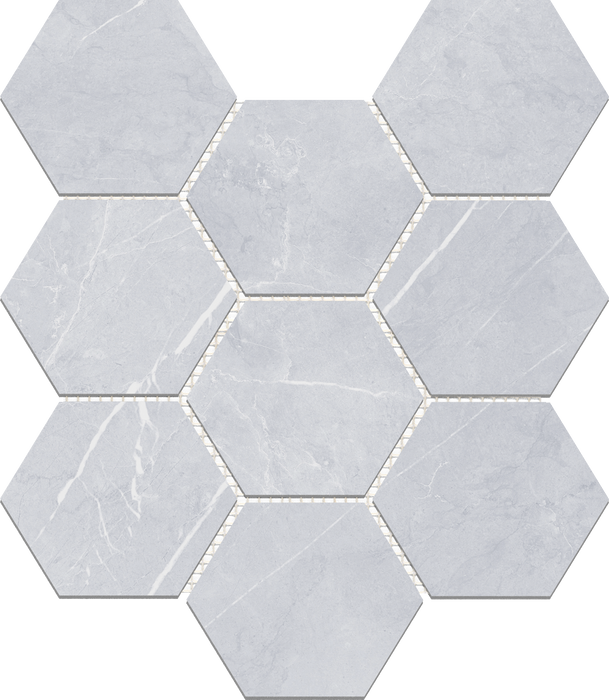 Bracca Bianco Matte Hexagon Mosaic 
