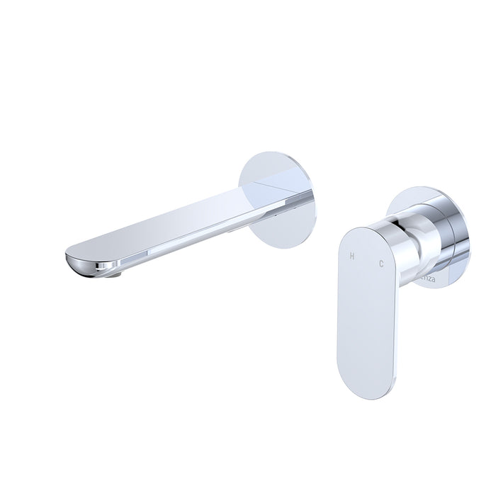 All Purpose Tiles | Fienza Empire Slim Basin Bath Wall Mixer Set Round Plates 160Mm Lf