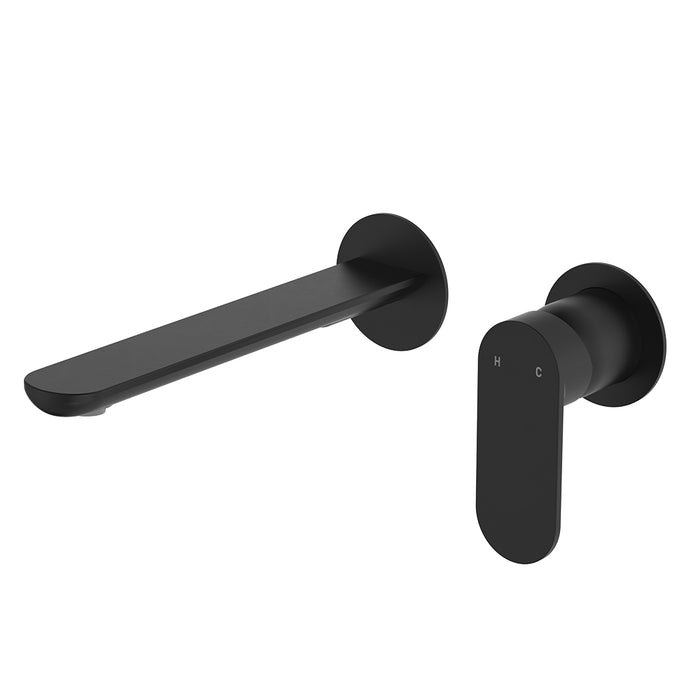 All Purpose Tiles | Fienza Empire Slim Basin Bath Wall Mixer Set Round Plates 200Mm Lf