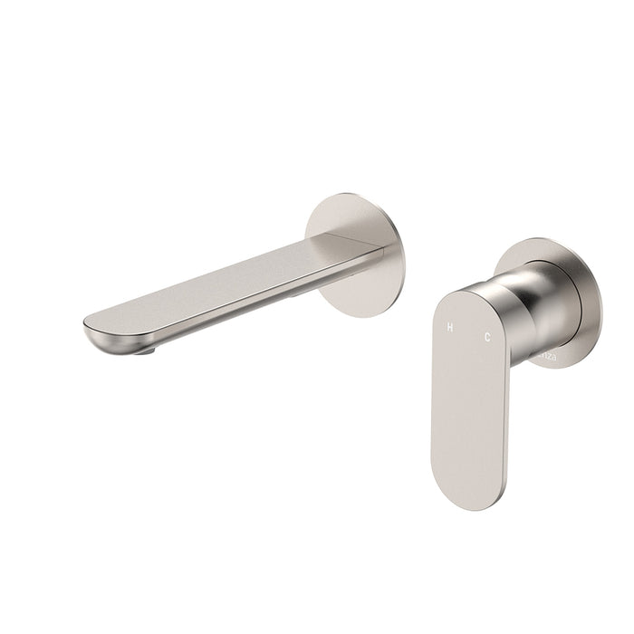 Empire Slim Basin/Bath Wall Mixer Set Round Plates 160mm LF