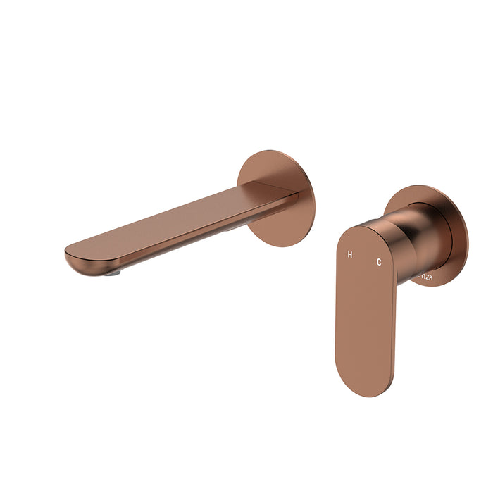 Empire Slim Basin/Bath Wall Mixer Set Round Plates 160mm LF