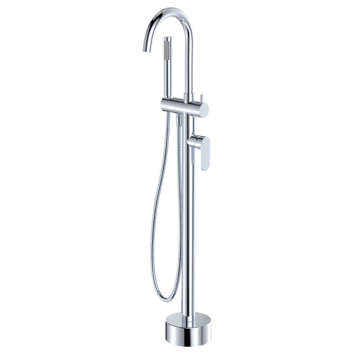 All Purpose Tiles | Fienza Empire Slim Floor Mounted Bath Mixer With Hand Shower