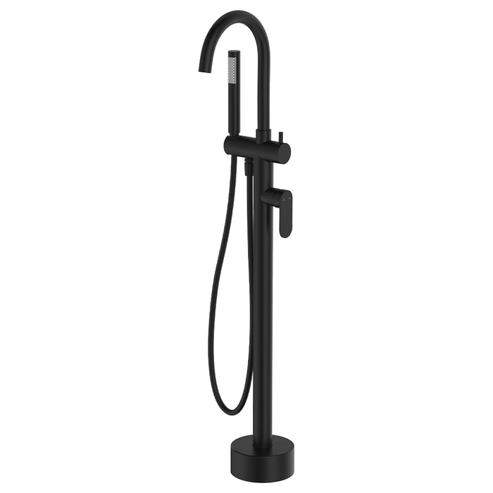 All Purpose Tiles | Fienza Empire Slim Floor Mounted Bath Mixer With Hand Shower