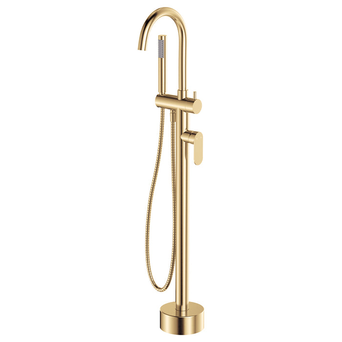 All Purpose Tiles | Fienza Empire Slim Floor Mounted Bath Mixer With Hand Shower