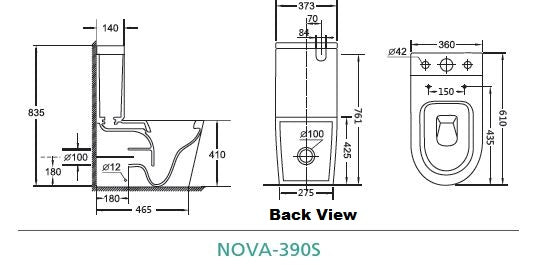 Nova 390s Toilet Suite