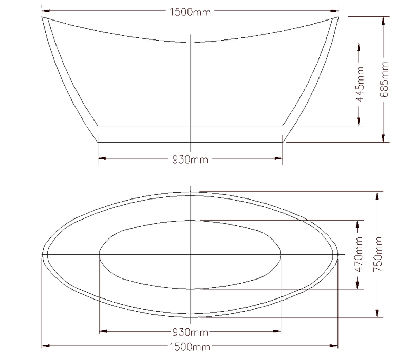Ikaris Free Standing Bathtub With Overflow
