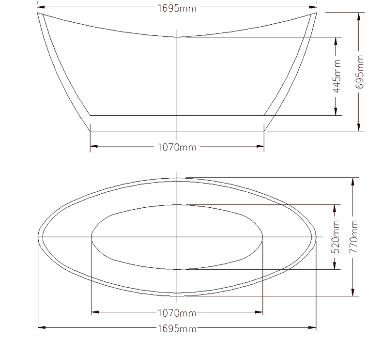 Ikaris Free Standing Bathtub With Overflow