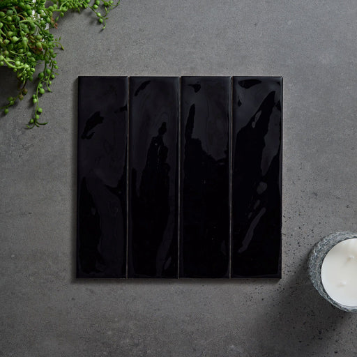 All Purpose Tiles | Marlow Black Glossy Wall Tile