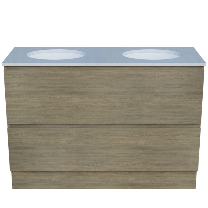 Nevada Plus - 1200 - Free Standing - SilkSurface Gloss White - Under Counter - Double