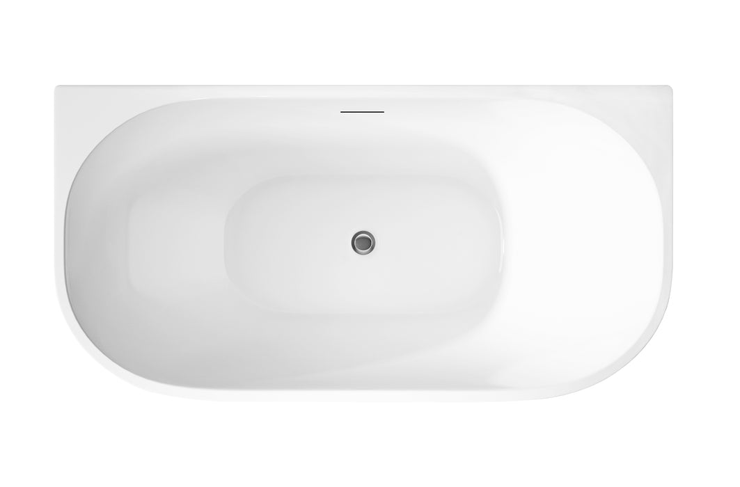 All Purpose Tiles | Venus Back To Wall Bathtub With Overflow