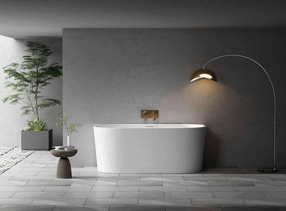 Venus Back To Wall Bathtub With Overflow