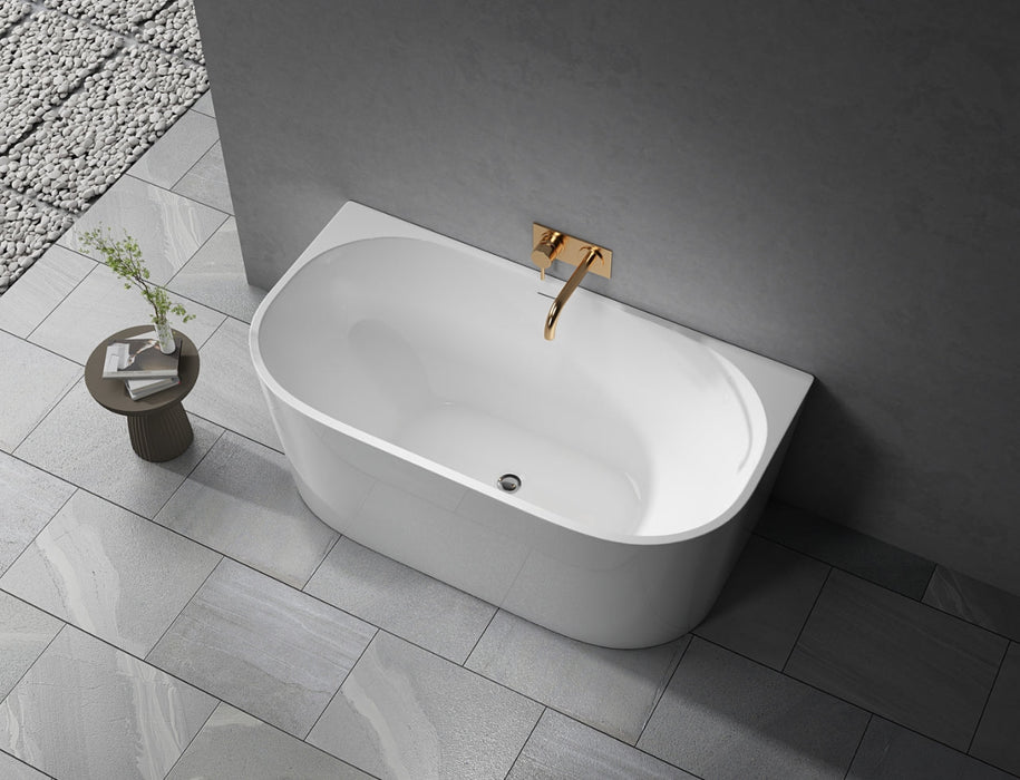 Venus Back To Wall Bathtub With Overflow